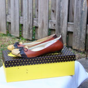 Poetic Licence London Adored Brown Flats/Mini Heeled Pumps (Size 6.5)